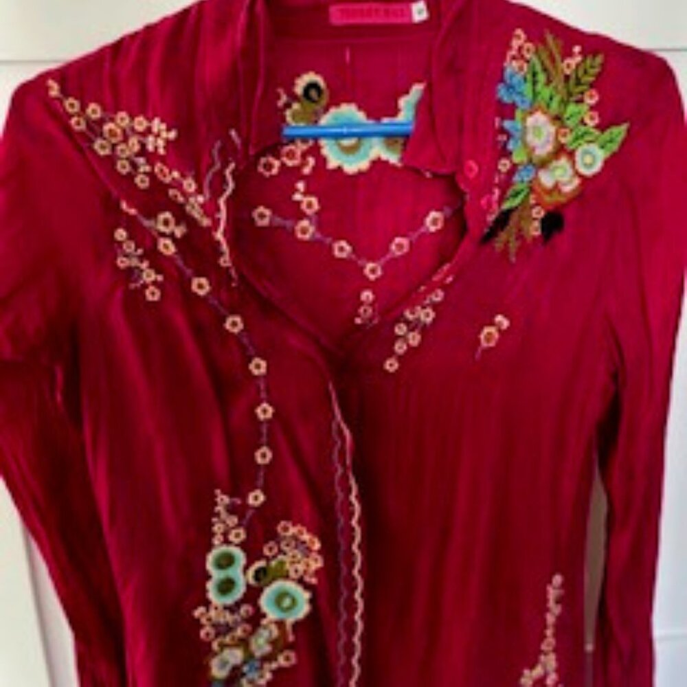 Johnny Was Rose Small top